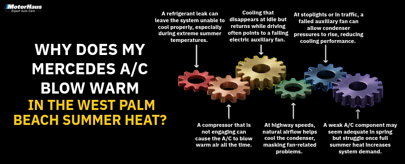 Why Does My Mercedes AC Blow Warm in the West Palm Beach Summer Heat