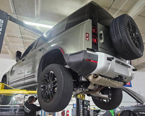 Pangea Green Land Rover Defender Suspension Repair